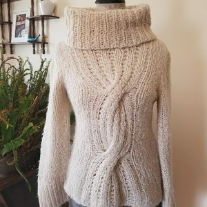 Express winter white knit sweater, xs